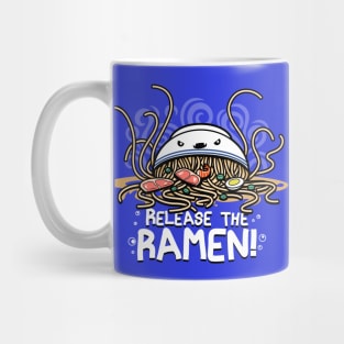 Release the Ramen Funny Cute Kawaii Kraken Japanese Ramen Foodie Meme Mug